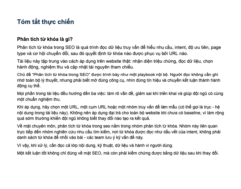 Phan Tich Tu Khoa La Gi Tai Lieu Noi Bo Cua Vlink Asia - Phân Tích Từ Khóa Seo: Cách Chọn Đúng Từ Khóa, Đúng Intent, Đúng Url Để Ra Lead Phân Tích Từ Khóa Là Gì - Tài Liệu Nội Bộ Của Vlink Asia