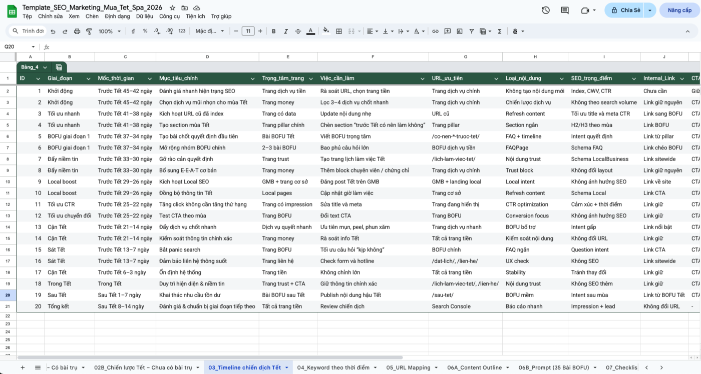 Seo Marrketing Spa 03 - Template Seo Marketing Mùa Tết Cho Spa 2026 – Kế Hoạch 45 Ngày Ra Lịch Hẹn Seo Marrketing Spa 03