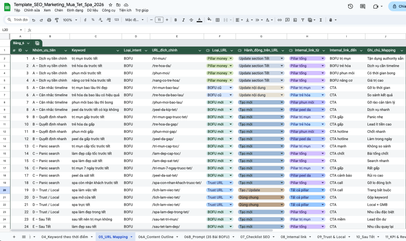 Seo Marrketing Spa 05 - Template Seo Marketing Mùa Tết Cho Spa 2026 – Kế Hoạch 45 Ngày Ra Lịch Hẹn Seo Marrketing Spa 05