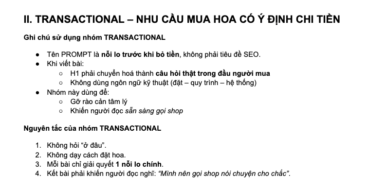 Prompt Pack 02 - Template Khai Thác Từ Khóa Dài – Hệ Thống Seo Ra Đơn Thực Prompt Pack Shop Hoa Tươi 02