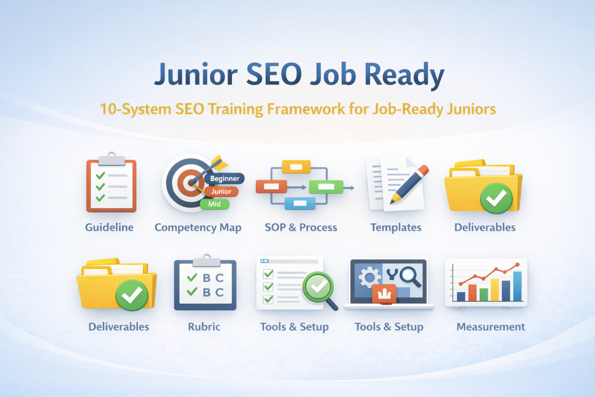 Seo Training Framework Junior Seo Job Ready 10 Systems Vlink Asia 2 - Học Seo Bài Bản - Roadmap - Sop - Kpi - Rubric: Junior Seo Job Ready Seo Training Framework For “Junior Seo Job Ready” With Key Systems: Guideline, Competency Map, Sop, Templates, Deliverables, Rubric, Tools &Amp; Setup, Measurement.