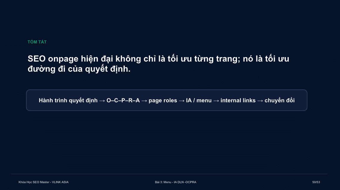 Seo Onpage Hien Dai - Dẫn Đúng Người, Đúng Bước, Đúng Lúc. Đó Mới Là Seo Seo Onpage Hiện Đại