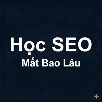 Infographic Chữ Trắng Trên Nền Xanh Navy: Học Seo Mất Bao Lâu